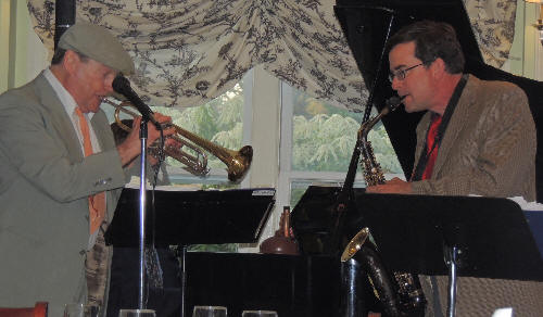 Jeff and John face-off with trumpet and alto sax