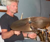John Russell on drums, listening to Noel Kaletsky