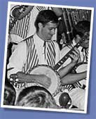 Joel on banjo in the 1960's at Your Father's Mustache