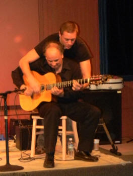 Ryan and Richard together on one guitar