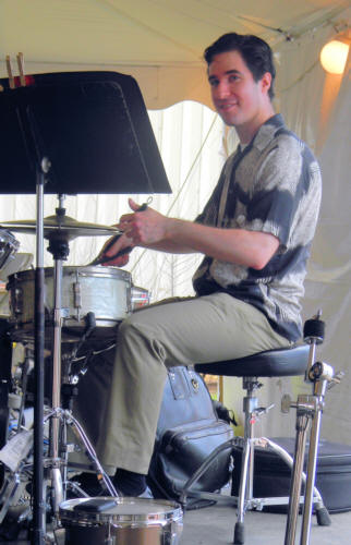 Handsome, young, Kevin Dorn on drums