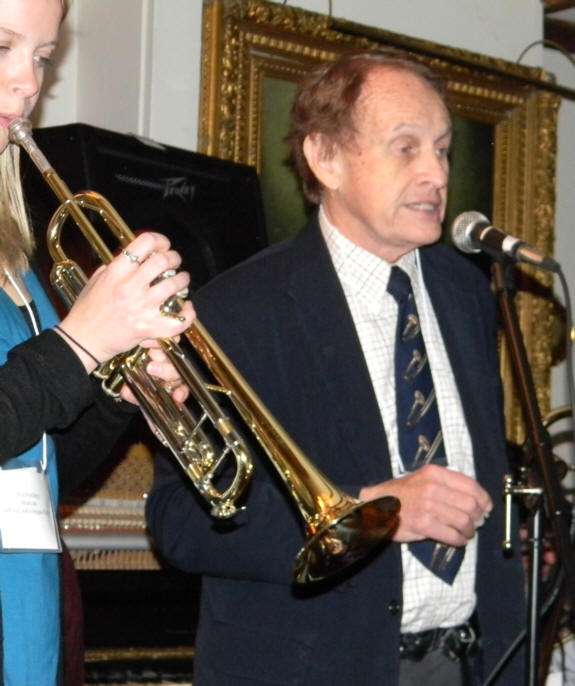 Herb singing, Bria on trumpet