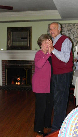 Dr. Dave and wife Helene dancing