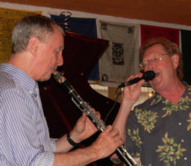 Caig on clarinet, Scotty singing